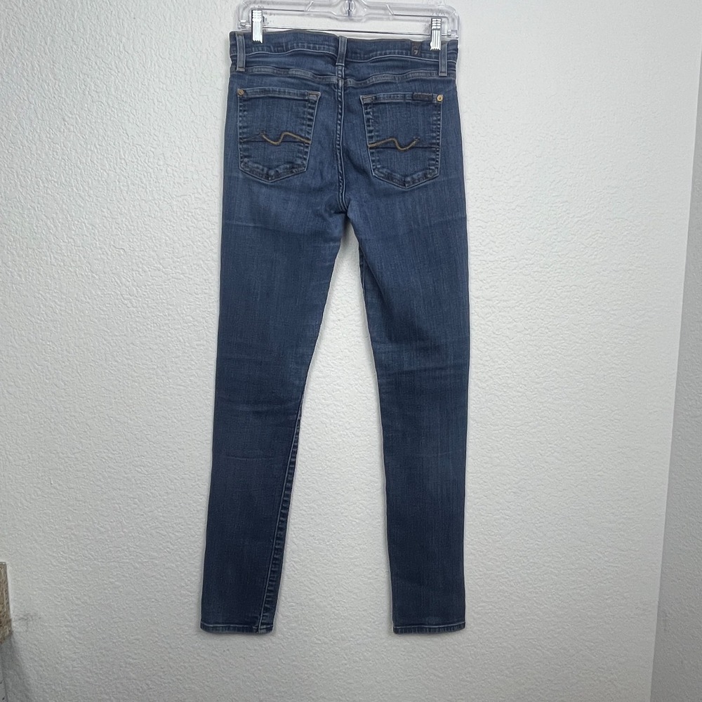 7 For All Mankind Roxanne Skinny Jeans Womens 28 Blue‎ Denim Cotton Stretch - Picture 7 of 16